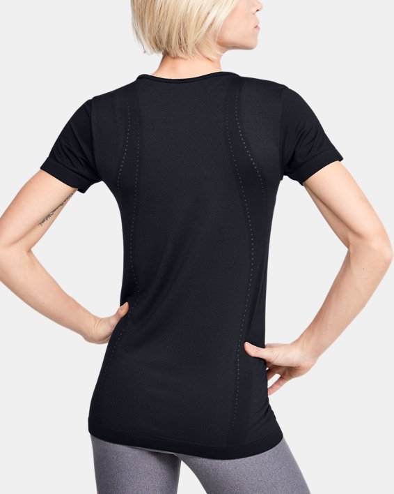 Women's UA Seamless Short Sleeve, Black, pdpMainDesktop image number 1